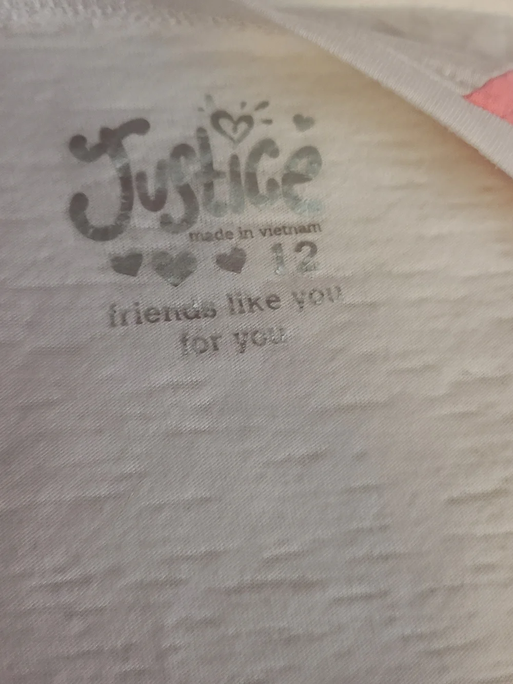 Justice Pink & White 'Love' Baseball Tee with Gray Sparkle Leggings